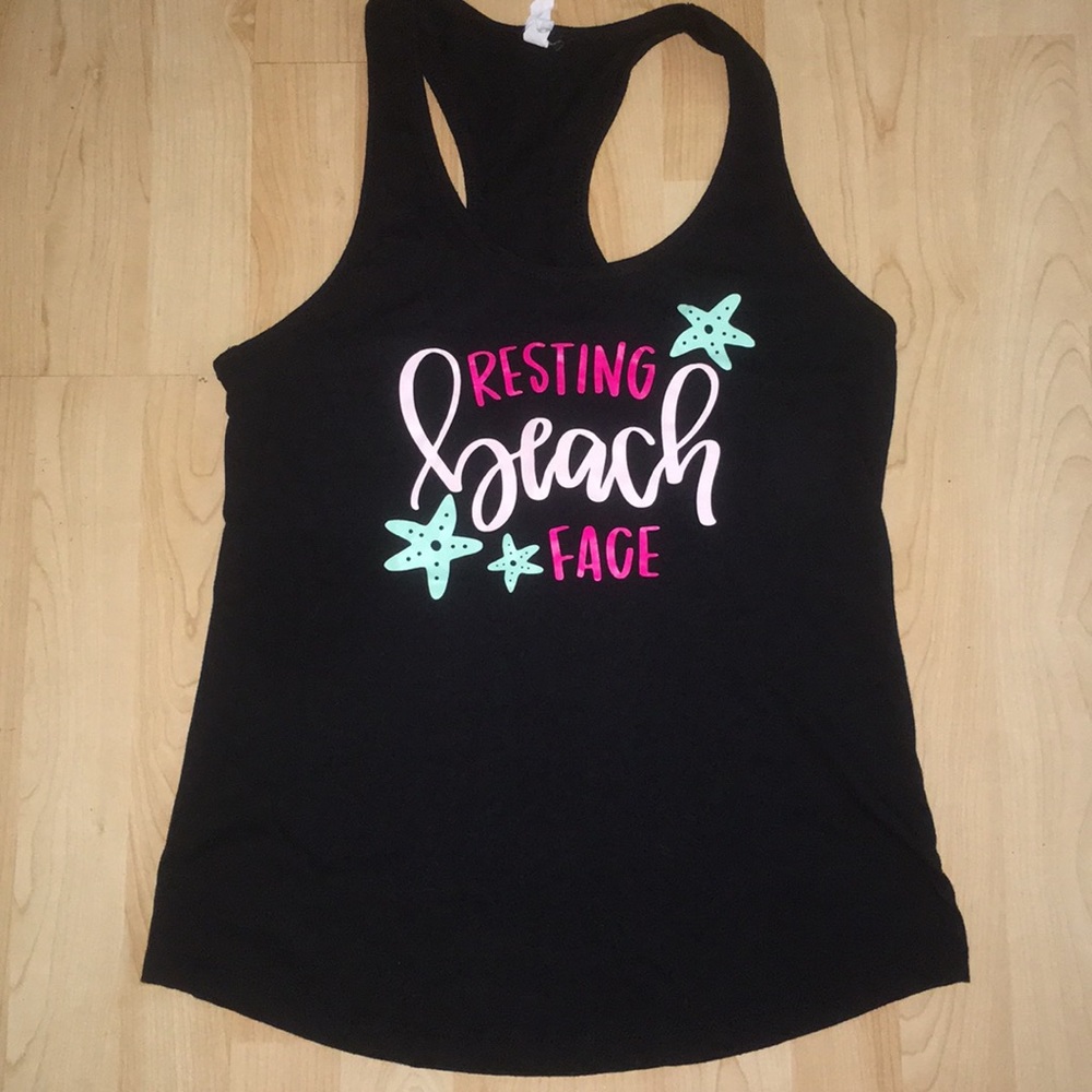 Resting Beach Face Tank Top